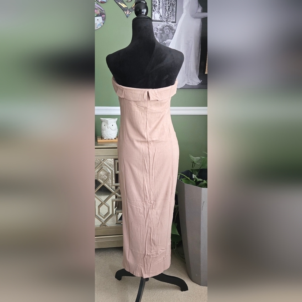 ZESICA Summer Strapless Bodycon Midi Dress #859 - Picture 3 of 12